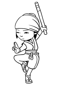 Mini Ninjas - Kleurplaat003