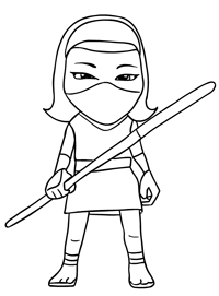 Mini Ninjas - Kleurplaat006
