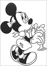 Minnie Mouse - Kleurplaat023