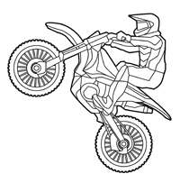 Motorcross - Kleurplaat009