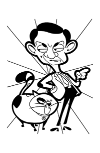 Mr Bean - Kleurplaat003