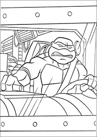 Ninja Turtles - Kleurplaat043