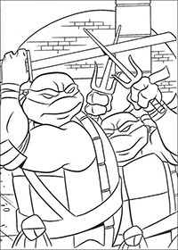 Ninja Turtles - Kleurplaat051