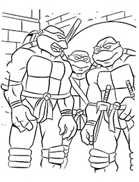 Ninja Turtles - Kleurplaat062