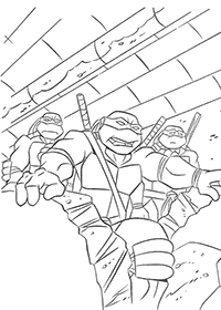 Ninja Turtles - Kleurplaat079