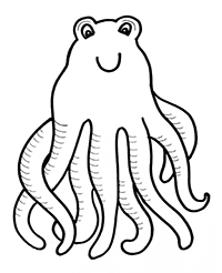Octopussen - Kleurplaat003