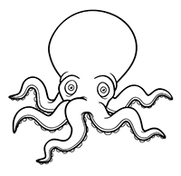 Octopussen - Kleurplaat005