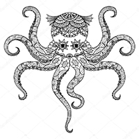 Octopussen - Kleurplaat010