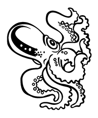 Octopussen - Kleurplaat021