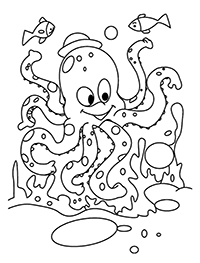 Octopussen - Kleurplaat023