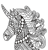 Paarden Mozaiek - Kleurplaat019