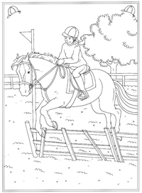 Paardrijden - Kleurplaat001