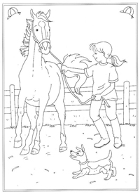 Paardrijden - Kleurplaat002