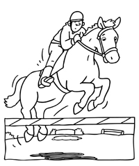 Paardrijden - Kleurplaat006