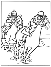 Paardrijden - Kleurplaat015