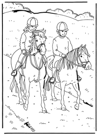 Paardrijden - Kleurplaat018