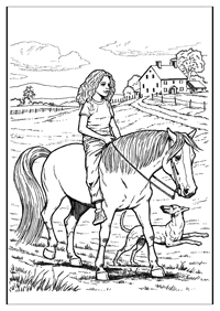Paardrijden - Kleurplaat019