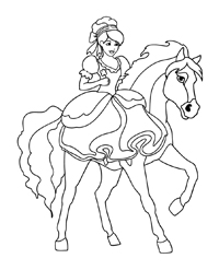 Paardrijden - Kleurplaat023