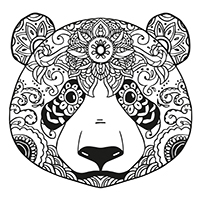 Panda - Kleurplaat004