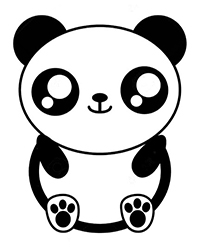 Panda - Kleurplaat026
