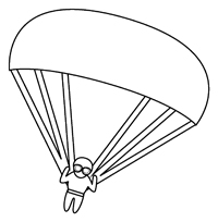 Parachutespringen - Kleurplaat006