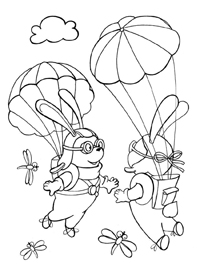 Parachutespringen - Kleurplaat012