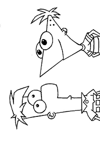 Phineas En Ferb - Kleurplaat012