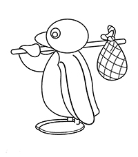 Pinguins - Kleurplaat033