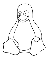 Pinguins - Kleurplaat041