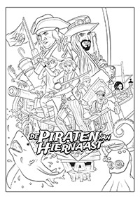 Piraten Van Hiernaast - Kleurplaat001