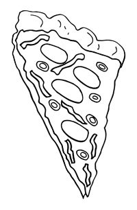 Pizza - Kleurplaat004