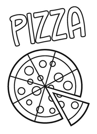 Pizza - Kleurplaat015