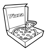 Pizza - Kleurplaat020