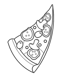 Pizza - Kleurplaat026