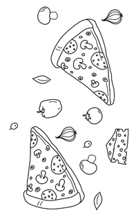 Pizza - Kleurplaat028