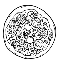 Pizza - Kleurplaat031