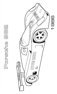 Porsche - Kleurplaat006
