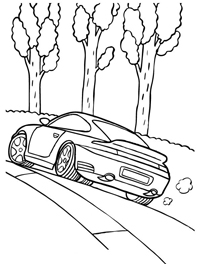 Porsche - Kleurplaat009