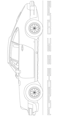 Porsche - Kleurplaat010