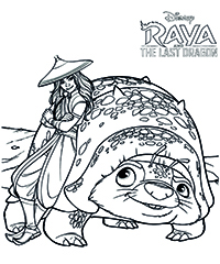 Raya And The Last Dragon - Kleurplaat002