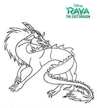 Raya And The Last Dragon - Kleurplaat014