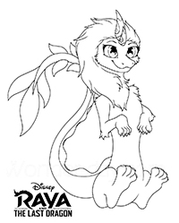 Raya And The Last Dragon - Kleurplaat027