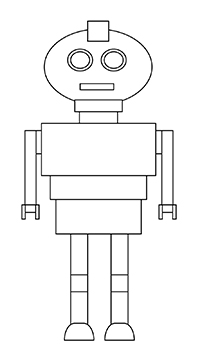 Robots - Kleurplaat032