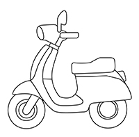 Scooters - Kleurplaat003