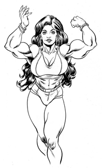 She Hulk - Kleurplaat003