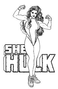 She Hulk - Kleurplaat012