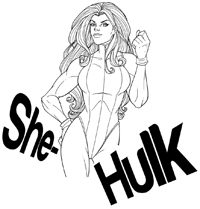 She Hulk - Kleurplaat017