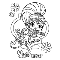 Shimmer En Shine - Kleurplaat009