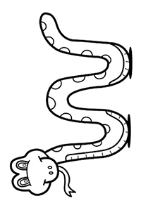 Slangen - Kleurplaat004