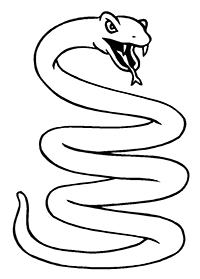 Slangen - Kleurplaat023